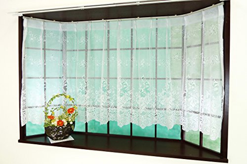 出窓カーテン カーテン 出窓用 店舗オリジナル 限定商品 ドレープ レース 2重